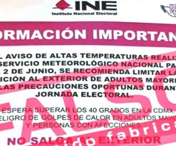 El INE desmiente sugerencia de no salir a votar por altas temperaturas