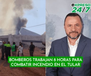 Bomberos trabajan 8 horas para combatir el incendio en El Tular