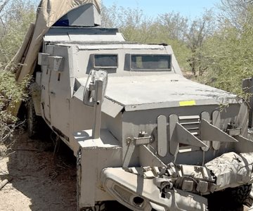 Decomisan arsenal y vehículos monstruo al norte de Sonora