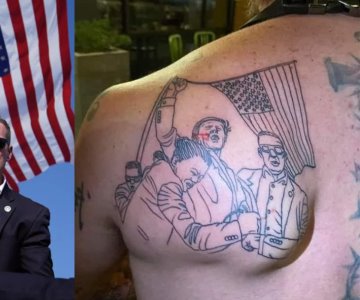 Video | Fanático se tatuó el atentado contra Trump; se vuelve viral