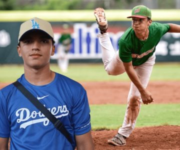 El es Ezequiel Rivera, joven de 14 años que firmó con los Dodgers