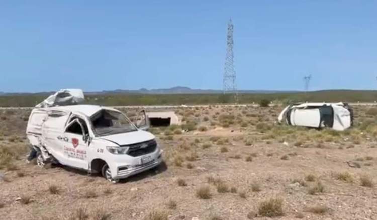 Volcamiento en carretera Guaymas-Hermosillo deja dos heridos