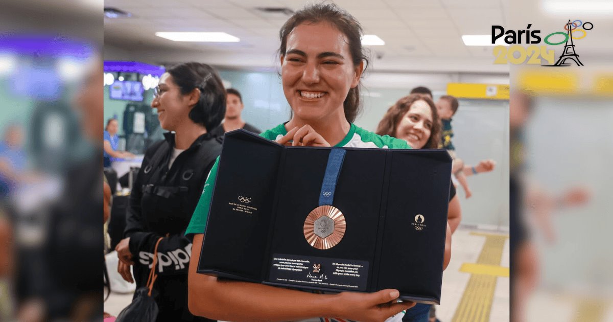 Ale Valencia, doble medallista olímpica, llega a Hermosillo entre aplausos