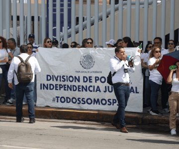 Trabajadores del PJ protestan en las calles por inconformidad ante reforma