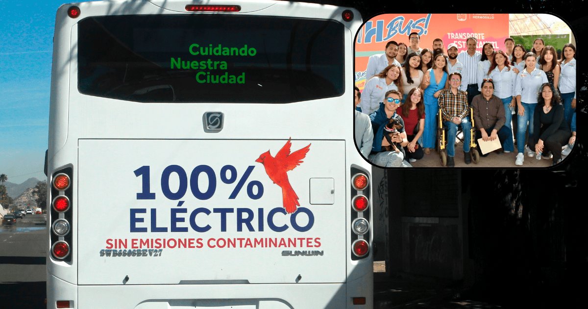 Transporte eléctrico gratuito para universitarios; Hermosillo presenta HBus