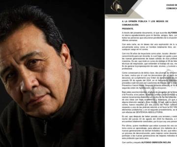 Lo tomo como aprendizaje: Alfonso Obregón emite comunicado tras ser liberado