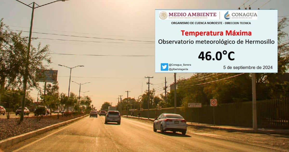 Hermosillo rompe récord histórico de altas temperaturas en un 5 de septiembre