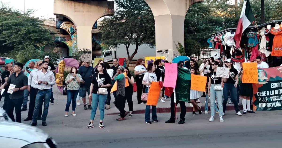 Continúan manifestaciones contra la reforma judicial en Nogales