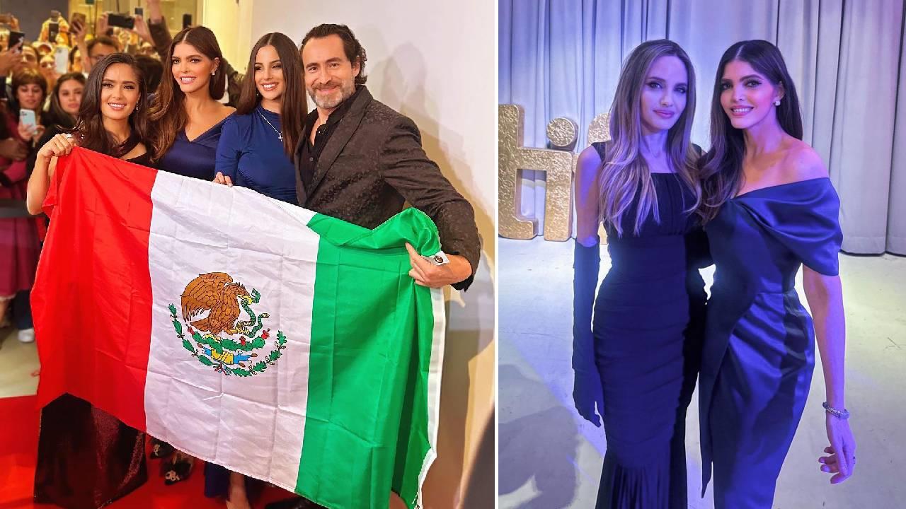 Ana Bárbara presume fotos con Angelina Jolie, Salma Hayek y más estrellas