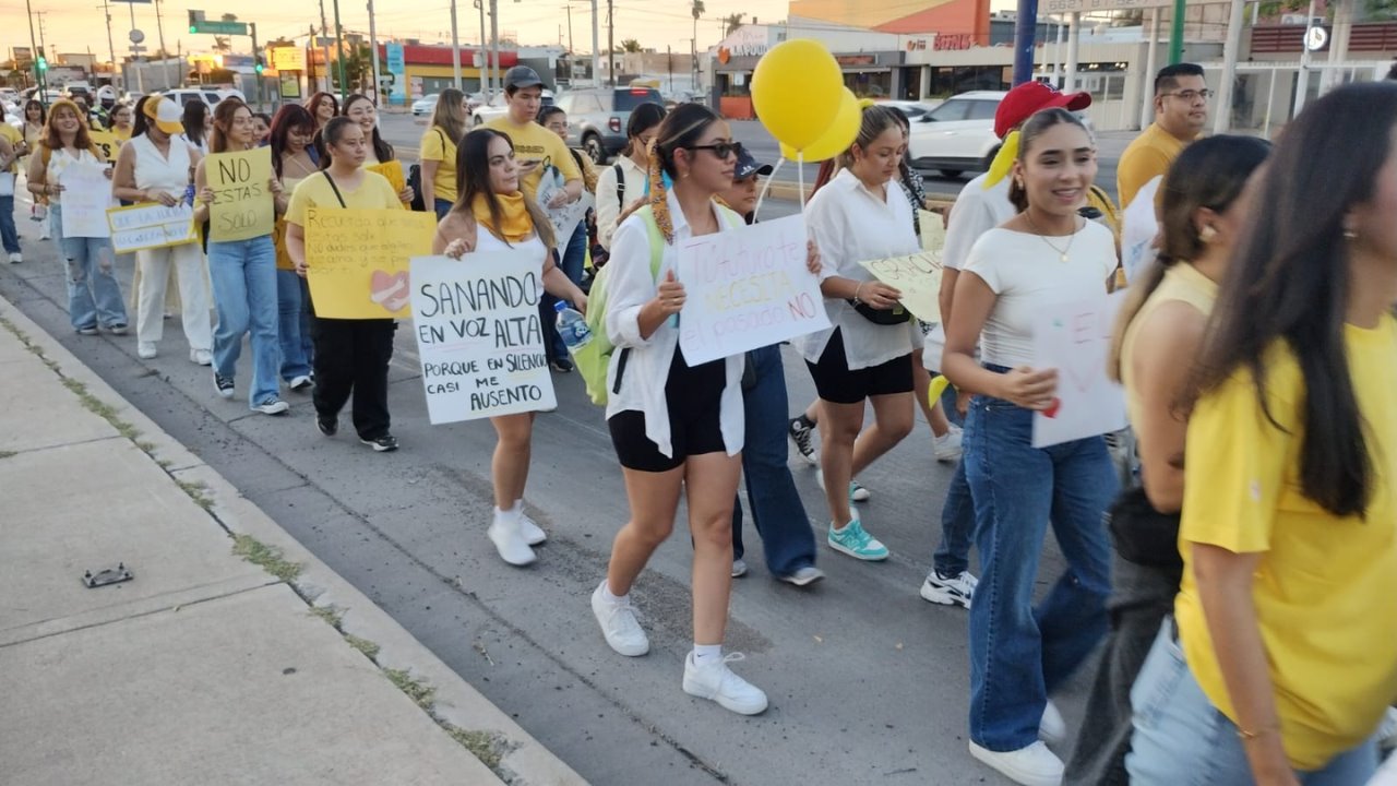 Marchan por Día Mundial para la Prevención del Suicidio en Hermosillo