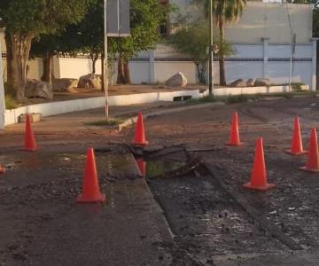 Ruptura de tubería deja sin agua a colonias al sur de Hermosillo