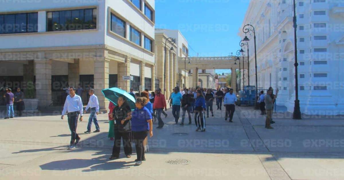 Realizan Simulacro Nacional en Palacio de Gobierno de Sonora