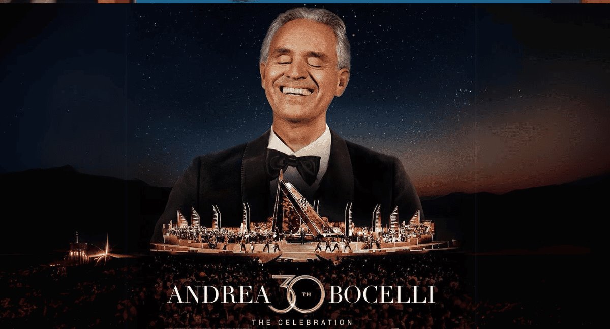 Andrea Bocelli llevará sus conciertos de aniversario al cine