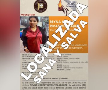 Desactivan Alerta Alba tras localización de Reyna Karely