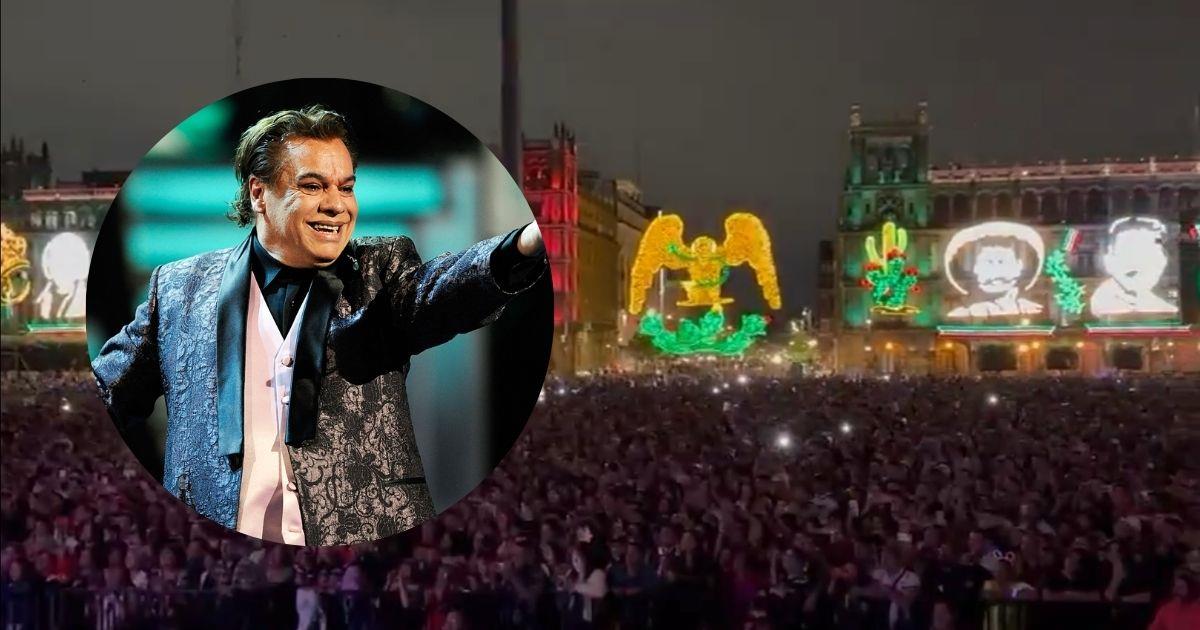 Proyectan concierto de Juan Gabriel en Bellas Artes en el Zócalo de la CDMX