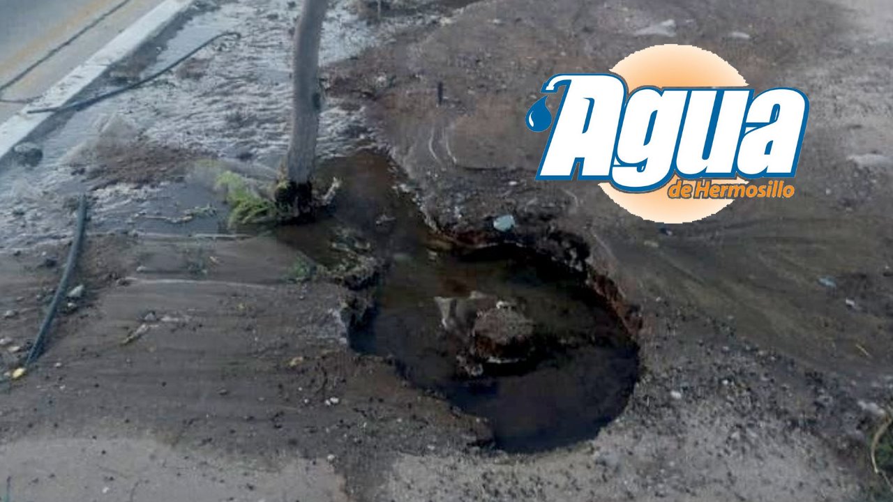 Suspenden suministro de agua al norte de Hermosillo por reparación de fuga