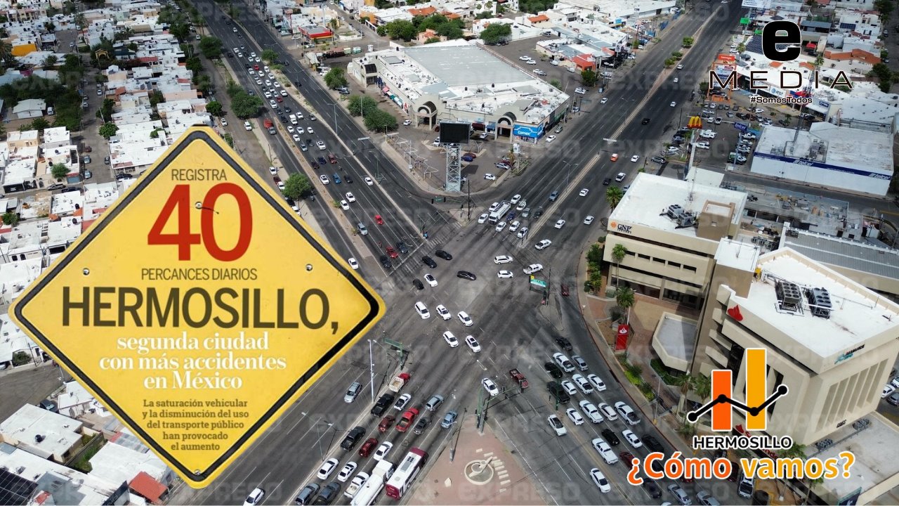 Registra Hermosillo 40 accidentes diarios; es segundo lugar nacional