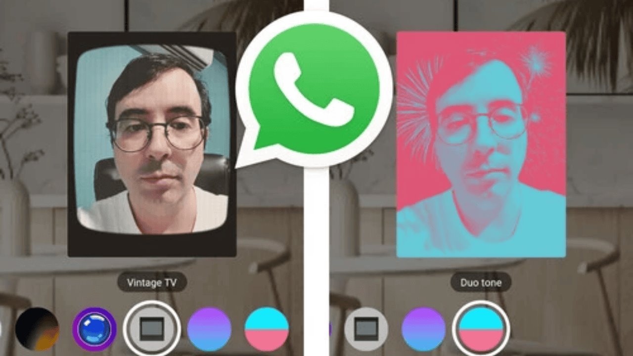 Así son los nuevos filtros y fondos para videollamadas en WhatsApp