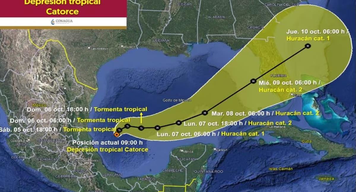 Alertan sobre intensas lluvias por formación de Depresión Tropical