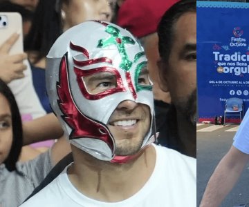 Checo Pérez se disfraza de luchador para acudir a función de Lucha Libre