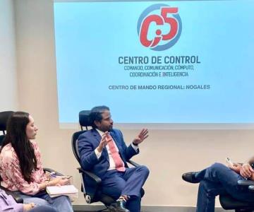 Cónsul de México visita instalaciones del C5 Nogales