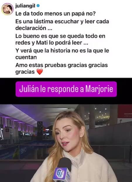 ¡Basta ya!: Prometida de Julián Gil explota contra Marjorie de Sousa