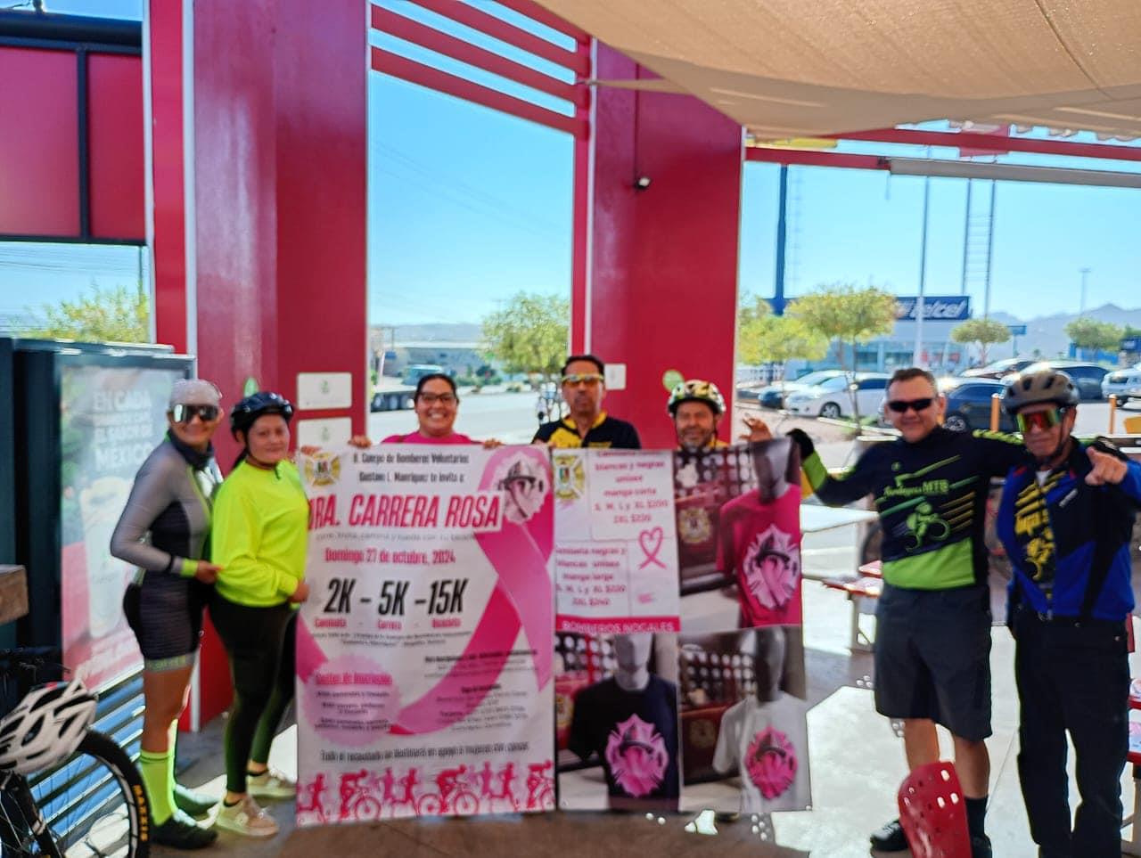 Bomberos de Nogales invitan a su primera Carrera Rosa con causa