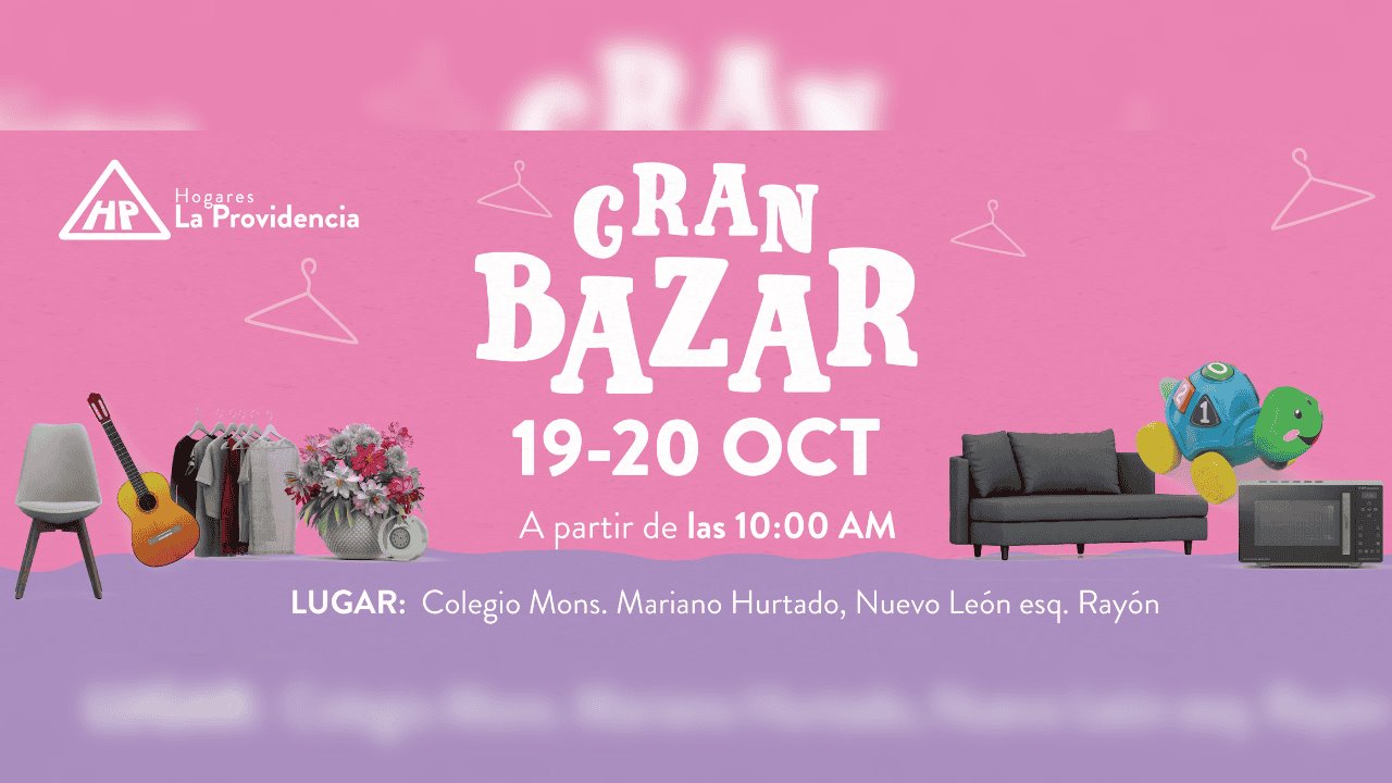 Invitan a bazar a beneficio de casa hogar La Providencia