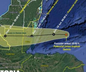 Se forma el ciclón tropical Quince en el Mar Caribe