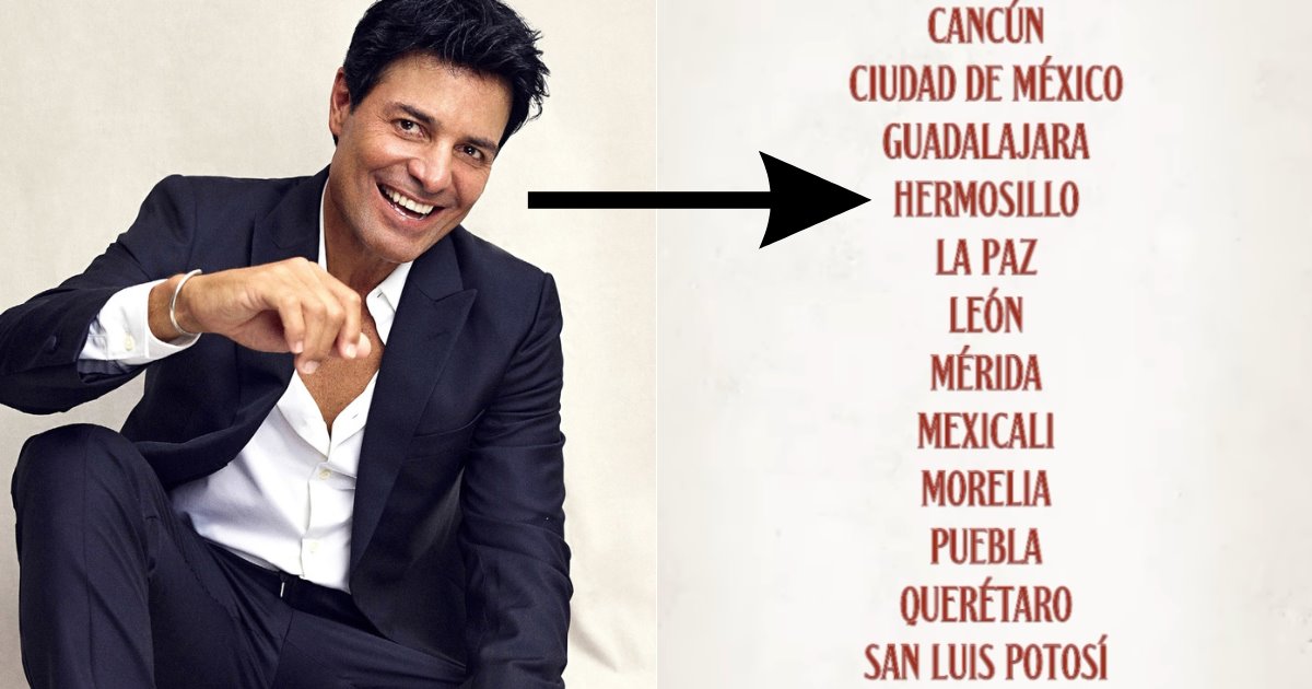 ¡Chayanne confirma concierto en Hermosillo!