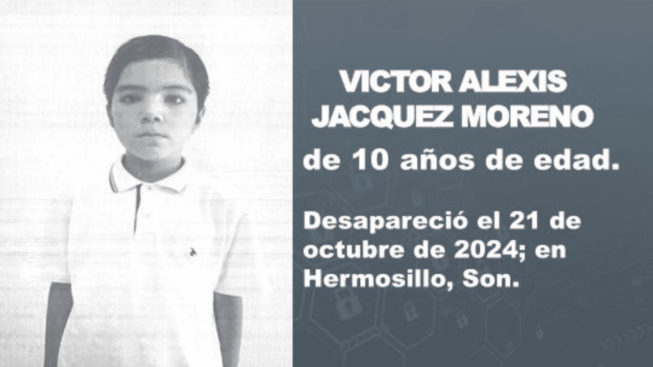 Activan Alerta Amber para localizar a Víctor Alexis, menor desaparecido