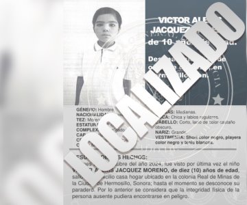 Localizan sano y salvo a Víctor Alexis, desaparecido en Hermosillo