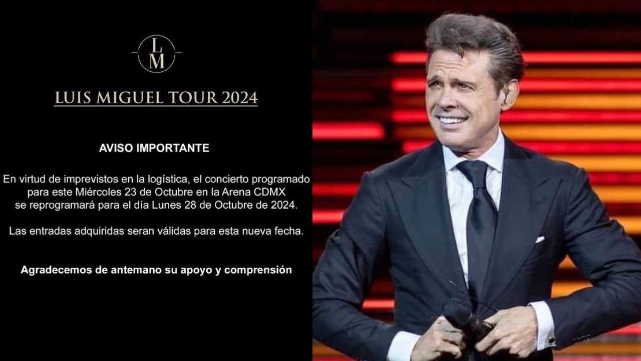 Luis Miguel pospone concierto en la Arena CDMX