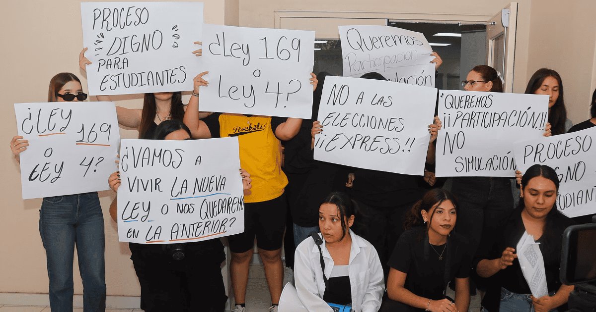 Estudiantes de la Unison impiden reunión del Colegio Universitario