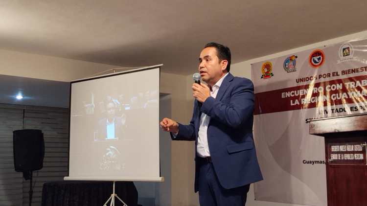 Heriberto Aguilar sostiene encuentro con líderes de Empalme y Guaymas