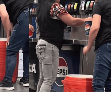 Mujeres llenan hielera en máquina de refresco de Costco y son criticadas en redes