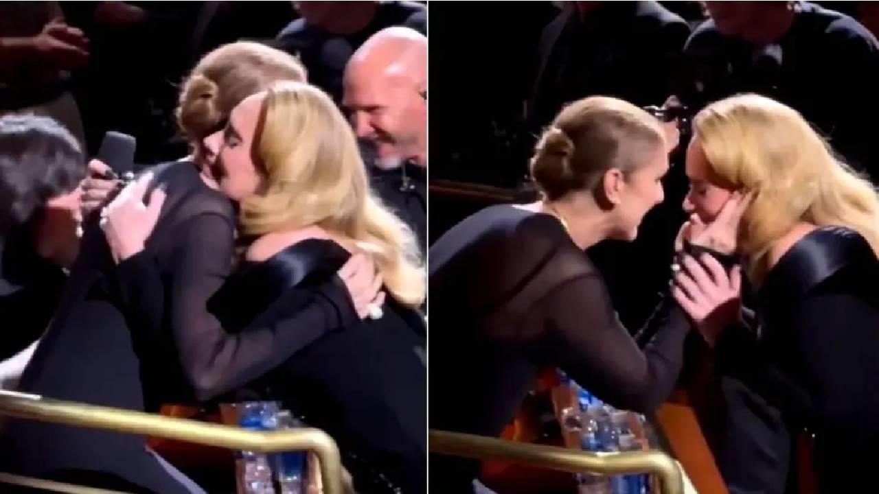 Adele se conmueve hasta las lágrimas al ver a Céline Dion en su concierto