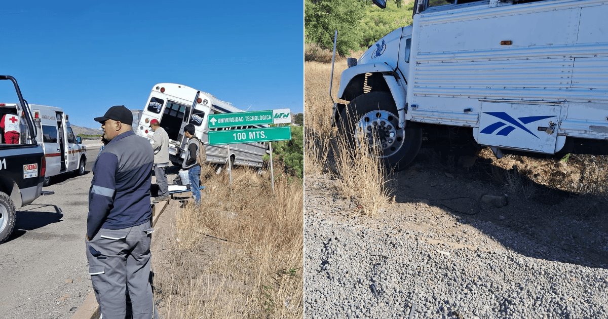 Accidente de camión urbano en Nogales deja 14 lesionados