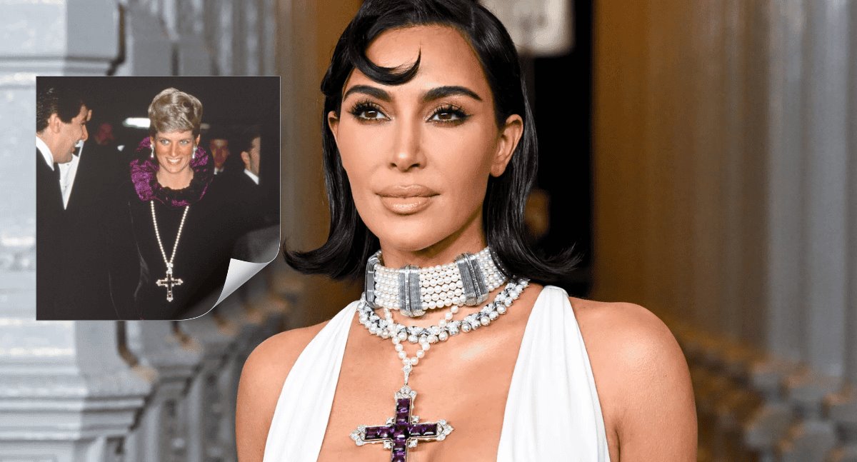 Kim Kardashian usa collar histórico de  Lady Di