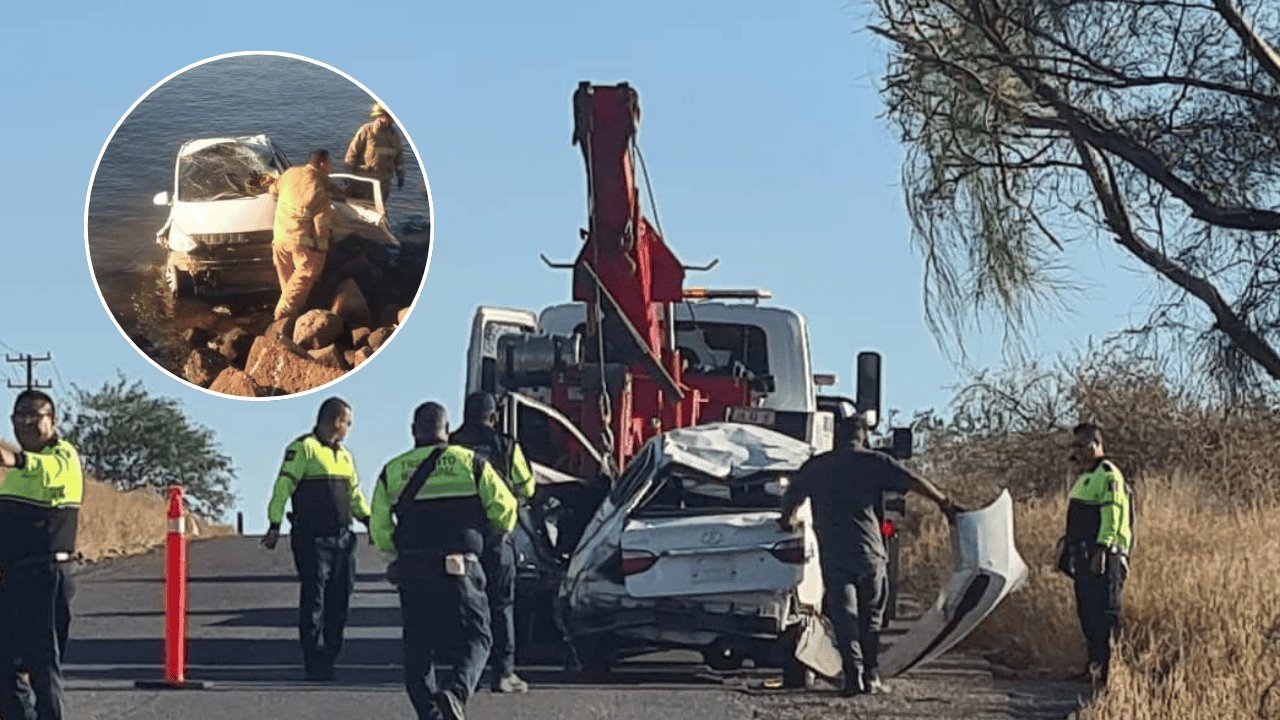 Muere joven tras caer al mar en la carretera Guaymas-Empalme