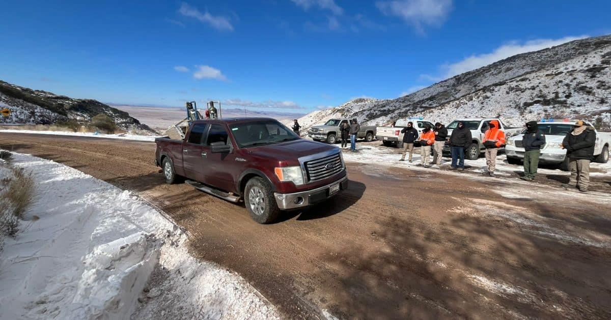 Reabren tránsito en frontera con Chihuahua tras nevada