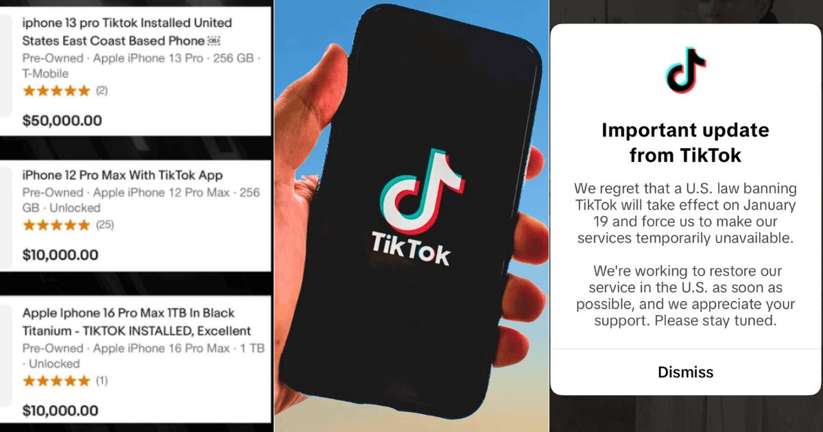 iPhones con TikTok instalado alcanzan precios millonarios en eBay