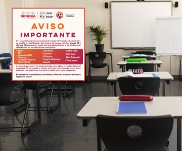 Extienden modificación de horario escolar a 13 municipios más