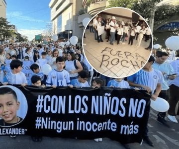 Irrumpen en Palacio de Gobierno de Sinaloa tras marcha por asesinato de familia