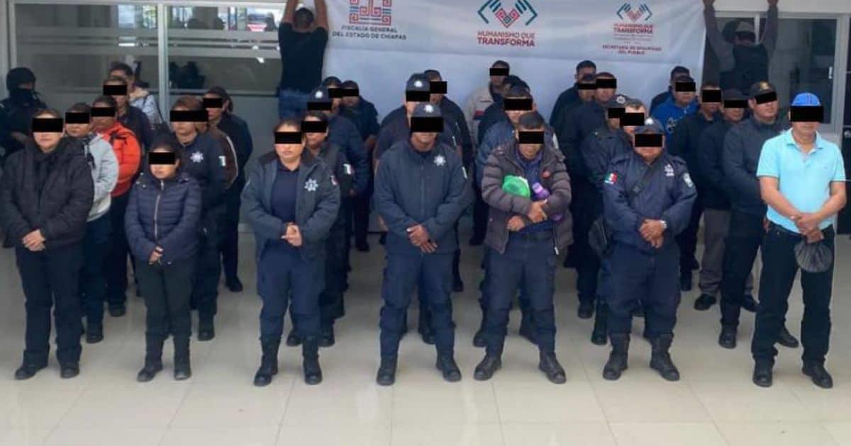 Detienen a más de 70 policías y funcionarios en Chiapas por red de extorsión