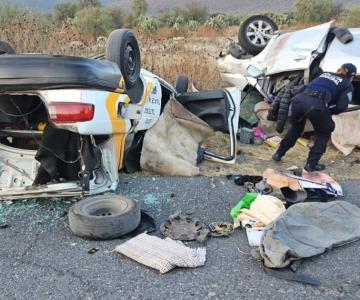 Aparatoso accidente automovilístico en Hidalgo deja 8 muertos