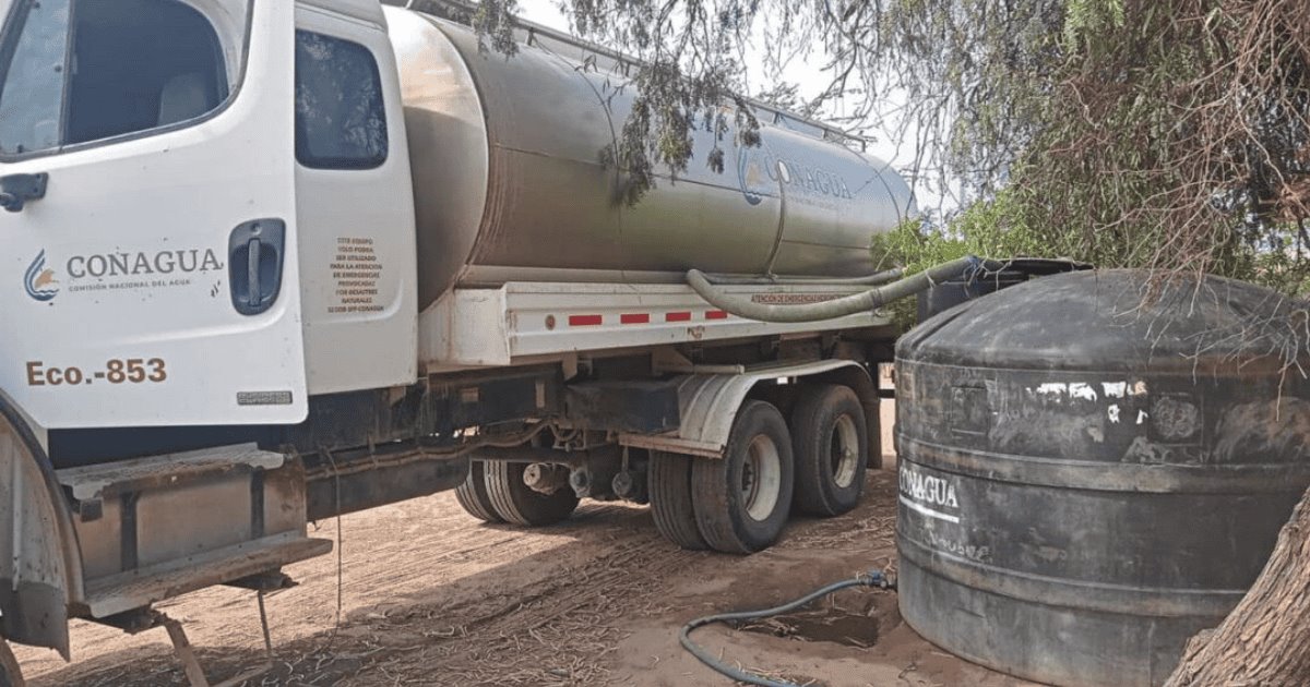 Conagua distribuye agua potablea a comunidades de Sonora