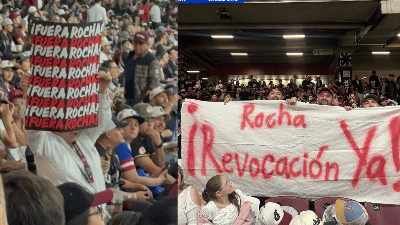 VIDEO | Aficionados al beisbol protestan al grito de Fuera Rocha