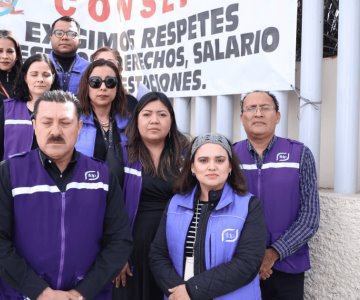 Se manifiestan trabajadores del Poder Judicial de Sonora