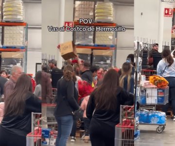 Clientes se enfrentan por ramos de flores en Costco de Hermosillo